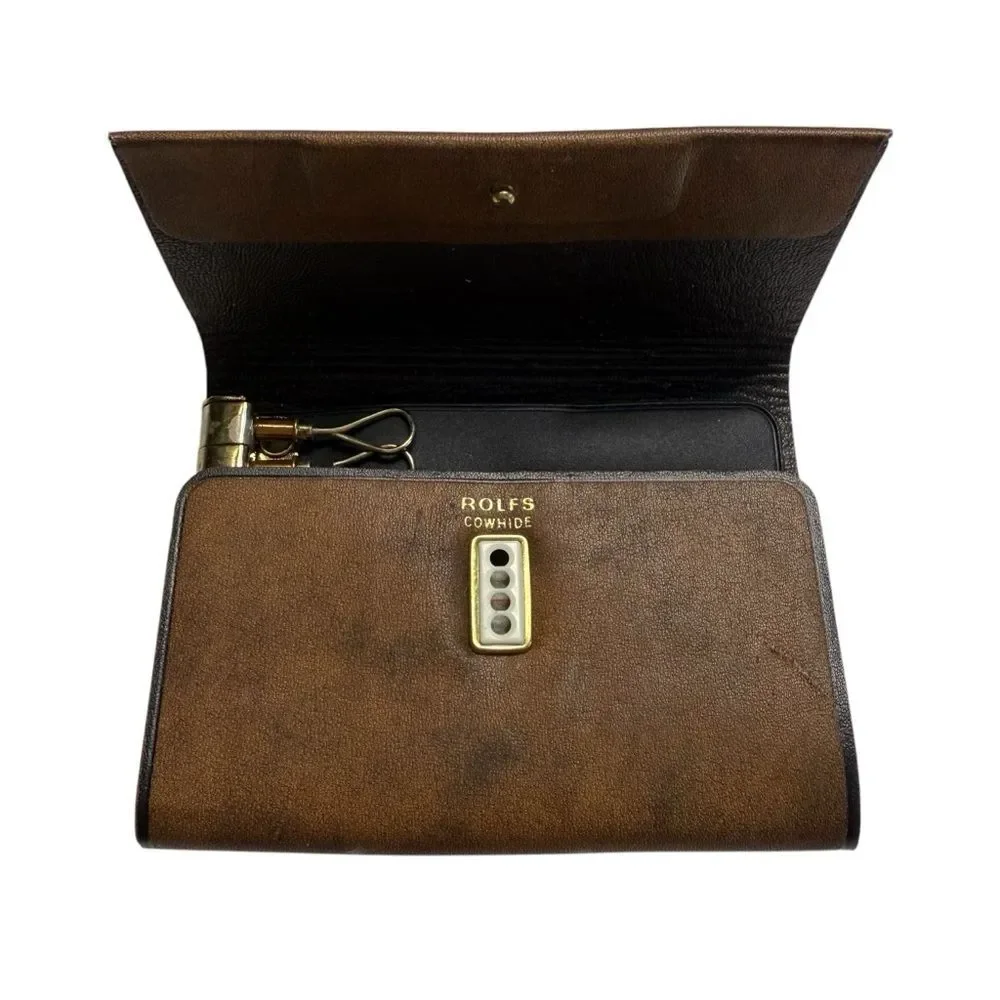 Vintage Rolf’s Positive Lock Key Kaddy Leather Key Fob Brown New